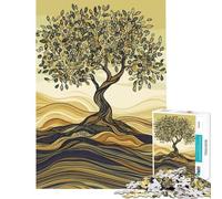 Puzzle da 1000 pezzi per ragazzi puzzle originale con albero d'ulivo gioco rilassante divertente e spiritoso per compleanno e Natale (dimensioni 38x26cm)