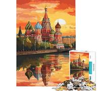 Puzzle da 1000 pezzi per ragazzi Puzzle "Riflessi di San Basilio" per adulti Giocattolo fai da te Corsa di velocità manuale Offerta come regalo per tutta la famiglia (dimensioni 50x75cm)