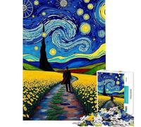 Puzzle da 1000 pezzi per ragazzi puzzle "Sentiero della Notte Stellata" puzzle per adulti giochi divertenti decorazione perfetta per compleanno e Natale (dimensioni 38x26cm)