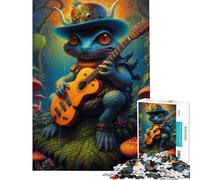 Puzzle da 1000 pezzi per ragazzi puzzle surreale psichedelico con lucertola gioco stimolante giocattolo divertente un'opera d'arte idee regalo (dimensioni 50x75cm)