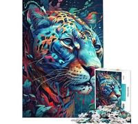 Puzzle da 1000 pezzi per ragazzi puzzle "The Attentive Jaguar" per adulti gioco pratico per passare il tempo durante le vacanze ideale come regalo (dimensioni 38x52cm)
