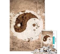 Puzzle da 1000 pezzi per ragazzi puzzle vintage Yin e Yang giochi per famiglie divertimento assicurato ideale come regalo per tutta la famiglia (dimensioni 38x26cm)