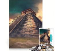 Puzzle da 1000 pezzi per ragazzi raffigurante Chichen Itza, gioco educativo, allena la mente e la mano, collezione d'artista, belle arti 38x52cm