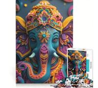 Puzzle da 1000 pezzi per ragazzi, raffigurante Ganesha, il dio dell'arte, un giocattolo educativo per tutta la famiglia, ideale come decorazione da scrivania 50x75cm
