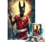 Puzzle da 1000 pezzi per ragazzi raffigurante il dio Anubi Puzzle per ragazzi giochi rilassanti per tutta la famiglia per allenare la mente (dimensioni 50x75cm)