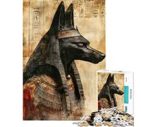 Puzzle da 1000 pezzi per ragazzi raffigurante il dio egizio Anubi Puzzle per adulti gioco pratico taglio di precisione divertente attività da fare a casa (dimensioni 38x52cm)