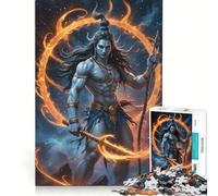 Puzzle da 1000 pezzi per ragazzi raffigurante il dio indù Shiva gioco educativo decorazione da parete compleanno e Natale 38x26cm