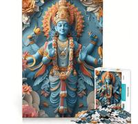 Puzzle da 1000 pezzi per ragazzi raffigurante il dio indù Vishnu ideale per giochi in famiglia antistress e come regalo per amici e parenti 38x26cm