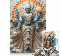 Puzzle da 1000 pezzi per ragazzi raffigurante il dio induista Vishnu antistress ideale per il divertimento in famiglia e come regalo per amici e parenti 50x75cm