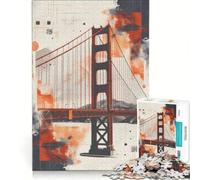 Puzzle da 1000 pezzi per ragazzi, raffigurante il Golden Gate Bridge di San Francisco, ideale per giochi in famiglia, antistress e come regalo per amici e parenti 38x26cm
