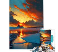 Puzzle da 1000 pezzi per ragazzi raffigurante il lago e le montagne dell'Islanda Difficile e stimolante un'opera d'arte Gioco divertente adatto a persone dai 14 anni in su (50x75cm)