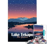 Puzzle da 1000 pezzi per ragazzi raffigurante il lago Tekapo in Nuova Zelanda di notte Gioco educativo e stimolante ideale come regalo di compleanno Dimensioni 38x26cm