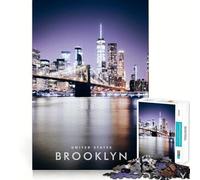 Puzzle da 1000 pezzi per ragazzi,raffigurante il Ponte di Brooklyn e il Parco,con design finemente intagliatoGioco di concentrazione,regalo per momenti di pace e svago,regalo di Natale (38x26cm)