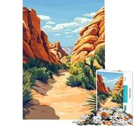 Puzzle da 1000 pezzi per ragazzi raffigurante il Red Rock Canyon del Nevada un'opera d'arte educativa una sfida impegnativa e divertente adatta a persone dai 14 anni in su (38x52cm)