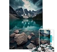 Puzzle da 1000 pezzi per ragazzi raffigurante il riflesso del lago Moraine divertente attività da fare a casa un'opera d'arte fai-da-te per ragazzi dai 14 anni in su (38x26cm)