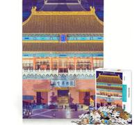 Puzzle da 1000 pezzi per ragazzi, raffigurante la Città Imperiale di Pechino, ideale per giochi in famiglia, per migliorare la memoria, con poster e foglio di curiosità abbinati 38x26cm