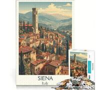 Puzzle da 1000 pezzi per ragazzi, raffigurante la città medievale di Siena, gioco rilassante, decorazione da parete, ideale per compleanni e Natale 38x52cm