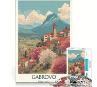 Puzzle da 1000 pezzi per ragazzi, raffigurante la città storica di Gabrovo, giochi educativi, di analisi e logica, ideale come regalo di compleanno 38x52cm