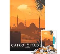 Puzzle da 1000 pezzi per ragazzi raffigurante la Cittadella del Cairo al tramonto Gioco rompicapo educativo sfida e idea regalo (dimensioni 38x52cm)
