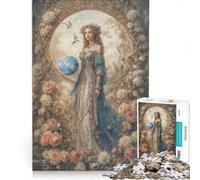 Puzzle da 1000 pezzi per ragazzi, raffigurante la Dea Gaia, un gioco interattivo per tutta la famiglia, compleanno e Natale 50x75cm