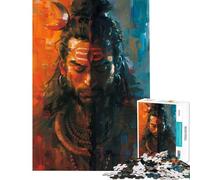 Puzzle da 1000 pezzi per ragazzi raffigurante la dualità di Shiva ideale per compleanni e decorazioni natalizie da parete Gioco educativo per ragazzi dai 14 anni in su (50x75cm)