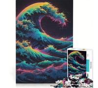 Puzzle da 1000 pezzi per ragazzi raffigurante la Grande Onda dell'Oceano di Kanagawa un gioco rilassante e stimolante una sfida impegnativa opera d'arte 50x75cm