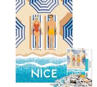 Puzzle da 1000 pezzi per ragazzi raffigurante la splendida Riviera francese la Promenade des Anglais e stampe artistiche da viaggio Gioco intellettuale rilassante ideale per attività in famiglia