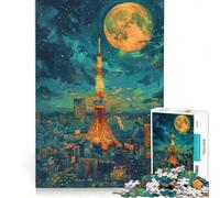 Puzzle da 1000 pezzi per ragazzi raffigurante la Torre di Tokyo in Giappone un gioco divertente da fare in casa con un design accattivante 50x75cm
