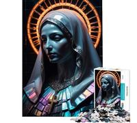 Puzzle da 1000 pezzi per ragazzi raffigurante la Vergine Maria Difficile e stimolante ideale per la decorazione della casa antistress Adatto a partire dai 14 anni (50x75cm)