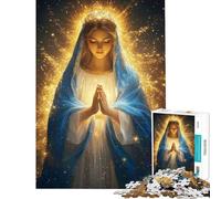 Puzzle da 1000 pezzi per ragazzi raffigurante la Vergine Maria Giochi divertenti decorazione per la casa e attività ricreative (dimensioni 38x26cm)