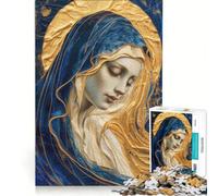 Puzzle da 1000 pezzi per ragazzi raffigurante la Vergine Maria un gioco fai-da-te rilassante e stimolante per la mente ideale come decorazione da scrivania 38x26cm