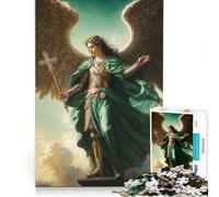 Puzzle da 1000 pezzi per ragazzi raffigurante l'Arcangelo Raffaele, giocattolo decorativo da parete, per divertimento in famiglia, per rafforzare l'amore tra le coppie 38x26cm