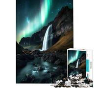 Puzzle da 1000 pezzi per ragazzi raffigurante l'aurora boreale e una cascata difficile e stimolante ideale per la decorazione della casa o come giocattolo antistress Adatto a partire dai 14 anni