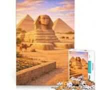Puzzle da 1000 pezzi per ragazzi raffigurante le piramidi d'Egitto, giocattolo educativo, decorazione per la casa, con poster e foglio di curiosità abbinati 50x75cm