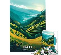 Puzzle da 1000 pezzi per ragazzi raffigurante le risaie di Bali Gioco pratico e coinvolgente per sviluppare la pazienza sfida impegnativa (dimensioni 50x75cm)