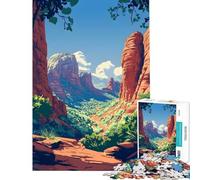 Puzzle da 1000 pezzi per ragazzi raffigurante le rocce rosse di Sedona in Arizona Un'esperienza impegnativa da completare perfetta per decorare e rilassarsi Gioco per ragazzi dai 14 anni in su 38x52cm