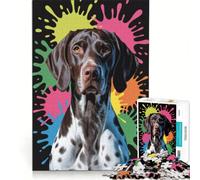 Puzzle da 1000 pezzi per ragazzi, raffigurante un Bracco tedesco a pelo corto, giocattolo decorativo da parete, ideale per il divertimento in famiglia, come regalo di compleanno o di viaggio 38x52cm