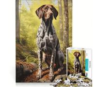 Puzzle da 1000 pezzi per ragazzi, raffigurante un Bracco tedesco a pelo corto, un gioco pratico, divertente e spiritoso, ideale come regalo per amici e familiari 38x26cm