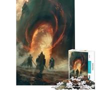 Puzzle da 1000 pezzi per ragazzi raffigurante un cavaliere realistico giocattolo educativo rompicapo adatto alle coppie regalo divertente (dimensioni 75x50cm)
