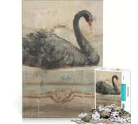 Puzzle da 1000 pezzi per ragazzi, raffigurante un cigno nero su un divano antico, un gioco per famiglie, attività divertenti da fare a casa, per rafforzare l'amore tra le coppie 38x26cm