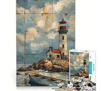 Puzzle da 1000 pezzi per ragazzi, raffigurante un faro invecchiato, giocattolo educativo per tutta la famiglia, ideale come decorazione da scrivania 50x75cm