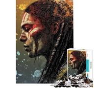 Puzzle da 1000 pezzi per ragazzi raffigurante un guerriero nativo americano Giochi divertenti per adulti stimolanti per la memoria ideali come regalo (dimensioni: 38x26cm)