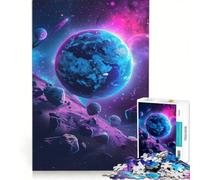 Puzzle da 1000 pezzi per ragazzi, raffigurante un pianeta e la Terra, un gioco impossibile, divertente attività da fare in casa, compleanno e Natale 50x75cm