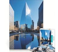 Puzzle da 1000 pezzi per ragazzi, raffigurante un riflesso di un edificio in città, decorazione da parete, difficile e stimolante, ottimo regalo per gli appassionati di videogiochi 38x52cm
