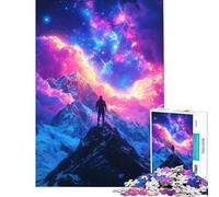 Puzzle da 1000 pezzi per ragazzi raffigurante un uomo sulla cima di una montagna ideale per stimolare la mente Regalo di compleanno giocattolo decorativo da parete Adatto a ragazzi dai 14 anni in su