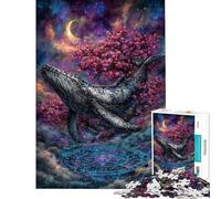 Puzzle da 1000 pezzi per ragazzi raffigurante una balena in un paesaggio celeste da sogno Puzzle fai-da-te per ragazzi giocattoli per le vacanze a casa attività per passare il tempo insieme