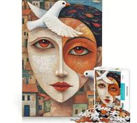 Puzzle da 1000 pezzi per ragazzi, raffigurante una bellissima donna al centro Gioco pratico, ideale per divertirsi in famiglia e perfetto come decorazione da scrivania 50x75cm