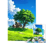 Puzzle da 1000 pezzi per ragazzi raffigurante una casa idilliaca in campagna con un grande albero Un puzzle difficile e stimolante ideale per attività in famiglia e decorazioni per la casa Per ragazzi