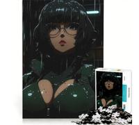 Puzzle da 1000 pezzi per ragazzi, raffigurante una donna anime sotto la pioggia, un giocattolo educativo per tutta la famiglia, ideale come decorazione da scrivania 50x75cm
