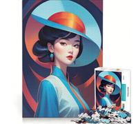Puzzle da 1000 pezzi per ragazzi raffigurante una donna asiatica unica un gioco impossibile ideale per decorare la casa una collezione d'artista o come oggetto di belle arti 38x52cm